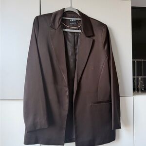 Zara Chocolate Brown Suit Jacket
